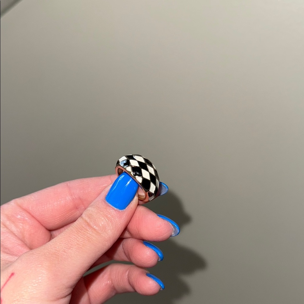 Gold Checkered Ring